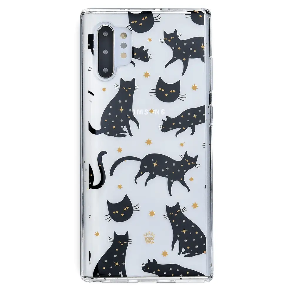 Black Cat Clear Samsung Galaxy Case - Image 30