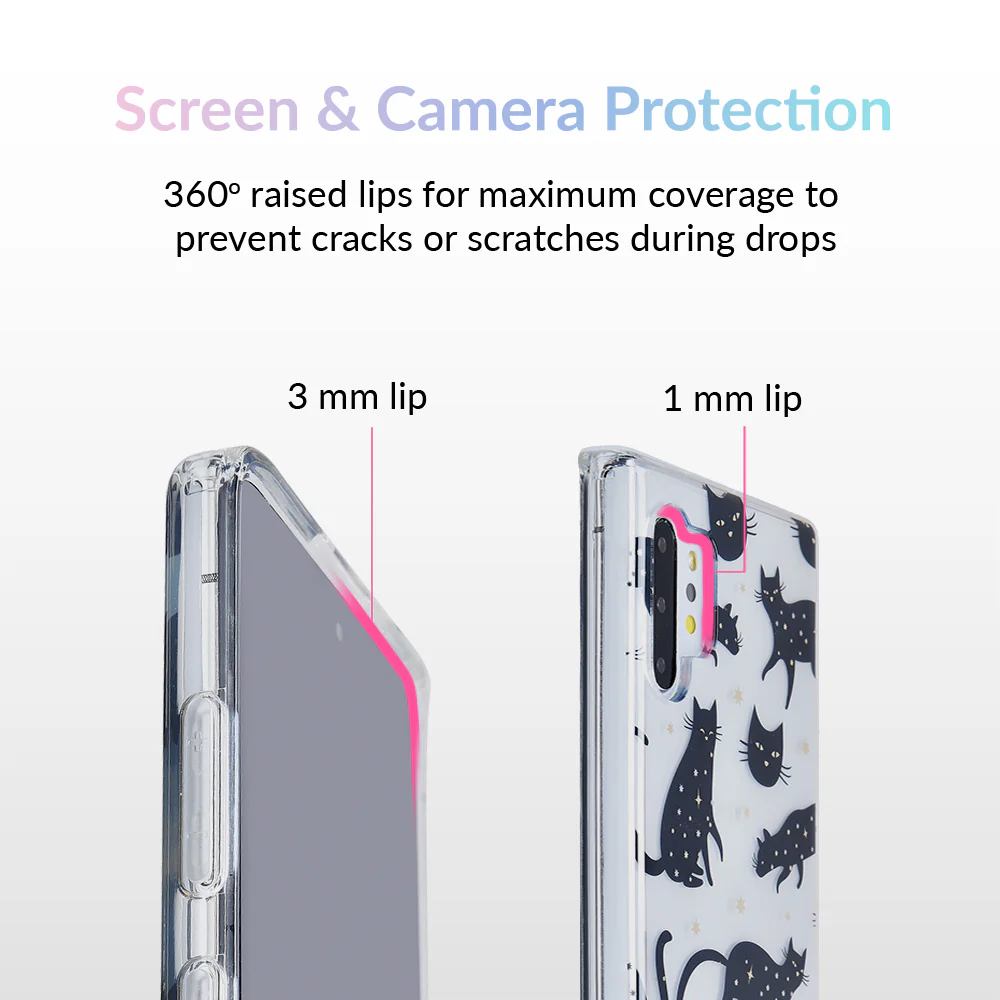 Black Cat Clear Samsung Galaxy Case - Image 31