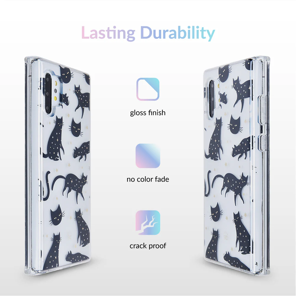 Black Cat Clear Samsung Galaxy Case - Image 32
