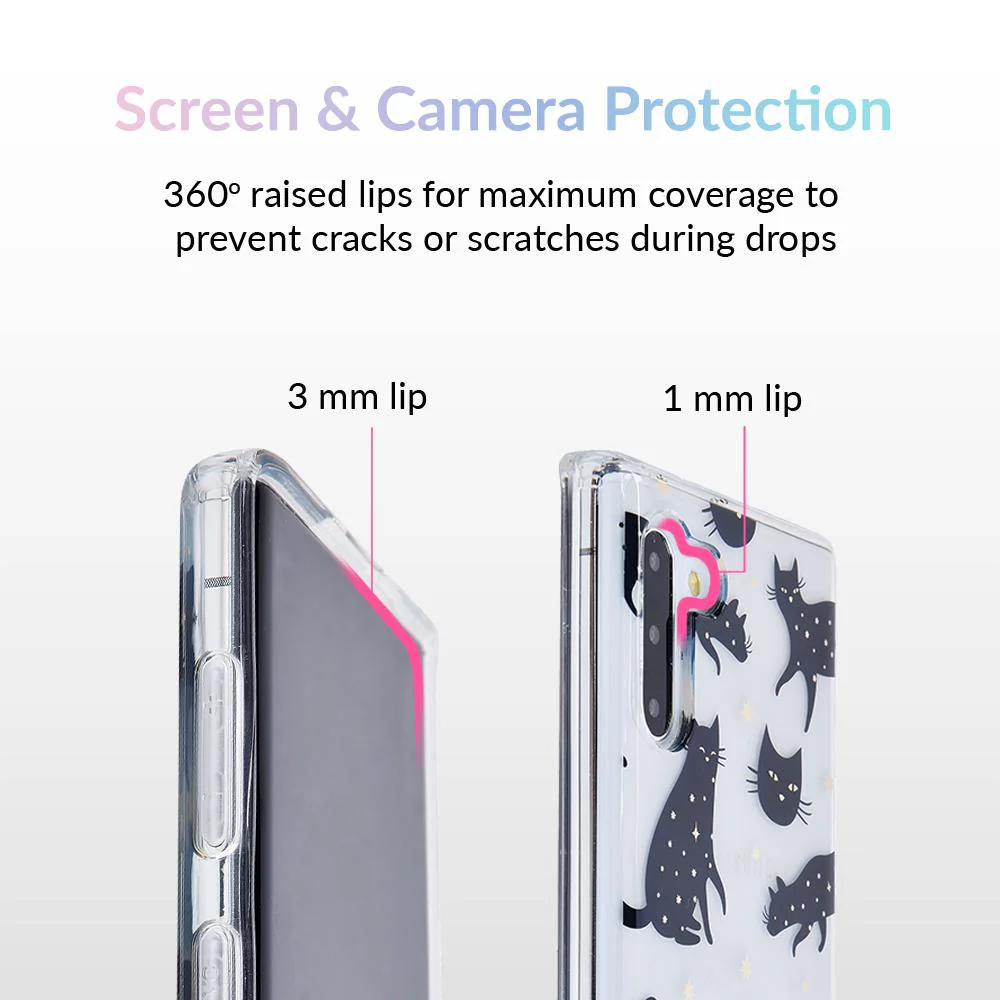 Black Cat Clear Samsung Galaxy Case - Image 36