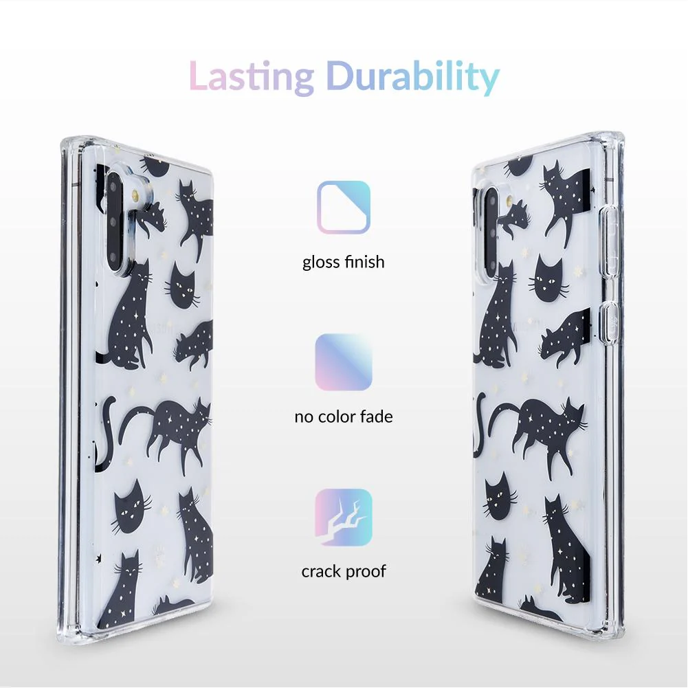 Black Cat Clear Samsung Galaxy Case - Image 37