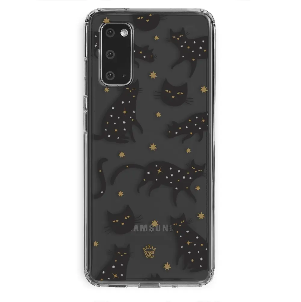 Black Cat Clear Samsung Galaxy Case - Image 40