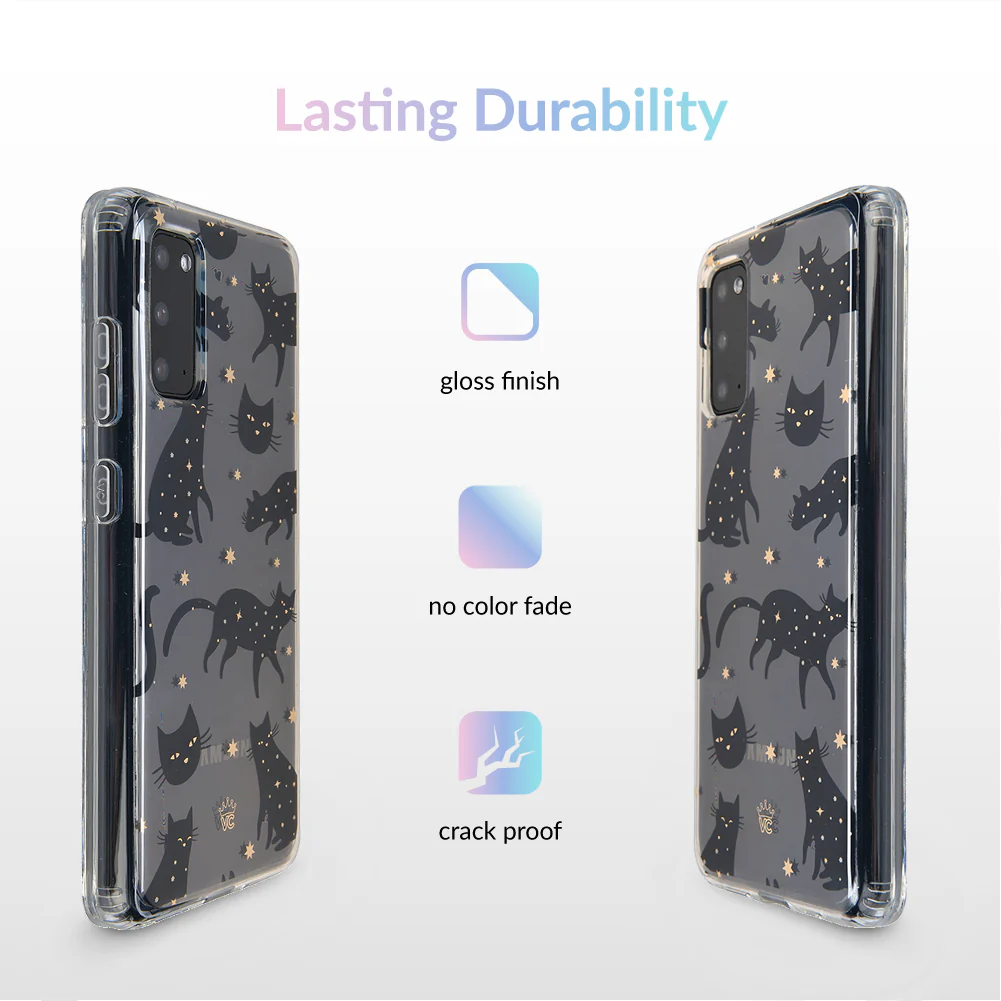 Black Cat Clear Samsung Galaxy Case - Image 42