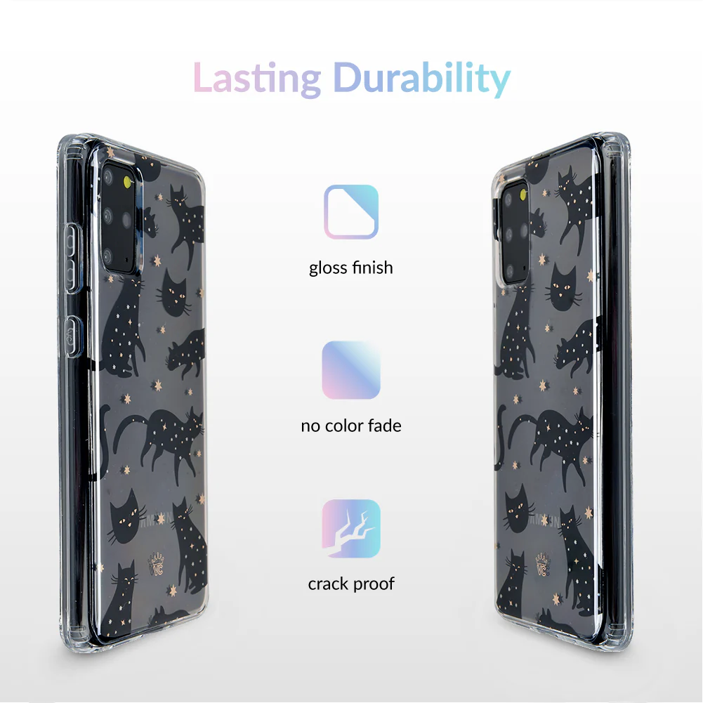 Black Cat Clear Samsung Galaxy Case - Image 47