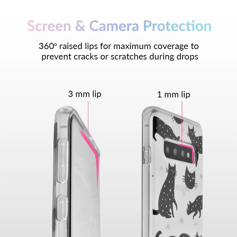 Black Cat Clear Samsung Galaxy Case - Image 7