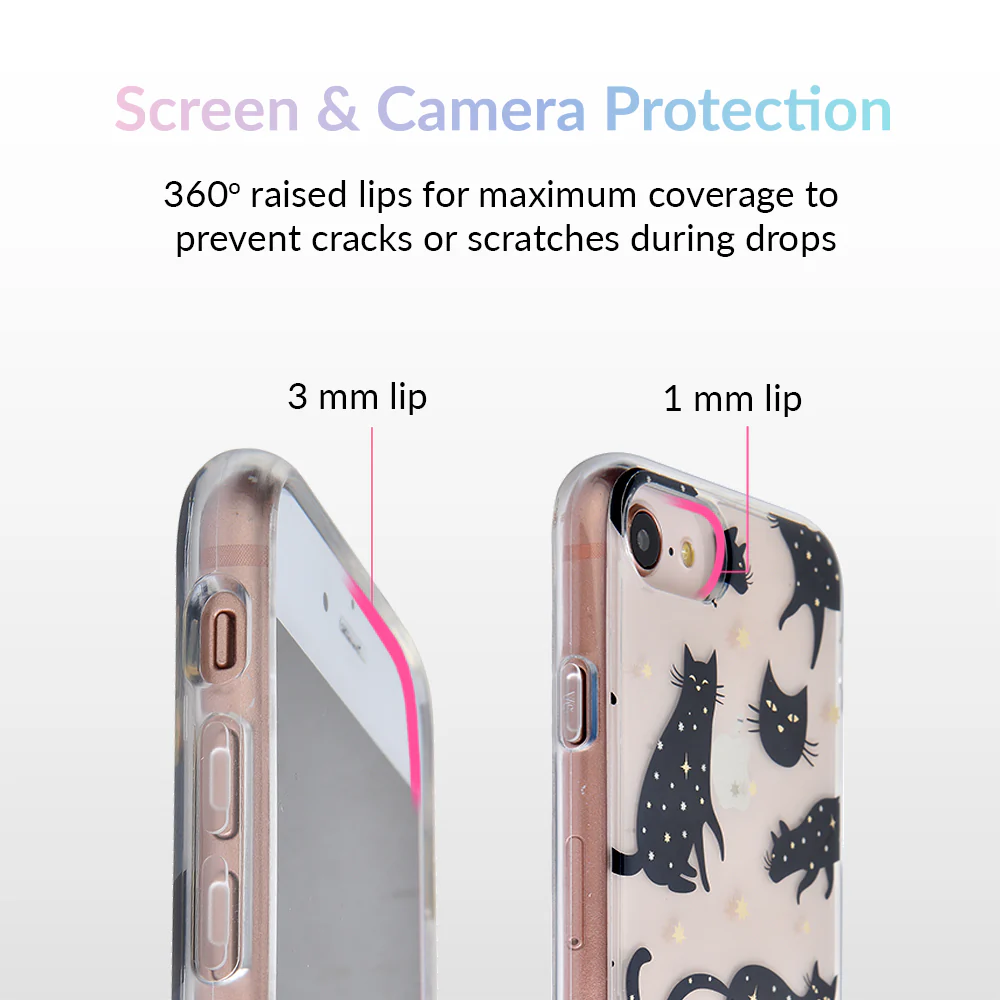 Black Cat Clear iPhone Case - Image 2