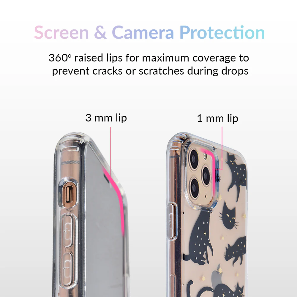 Black Cat Clear iPhone Case - Image 32