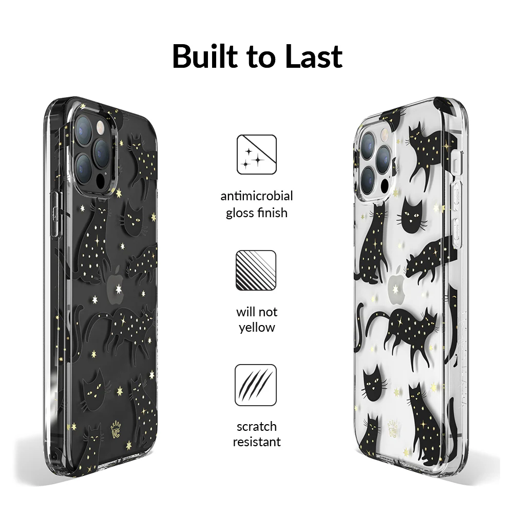 Black Cat Clear iPhone Case - Image 44