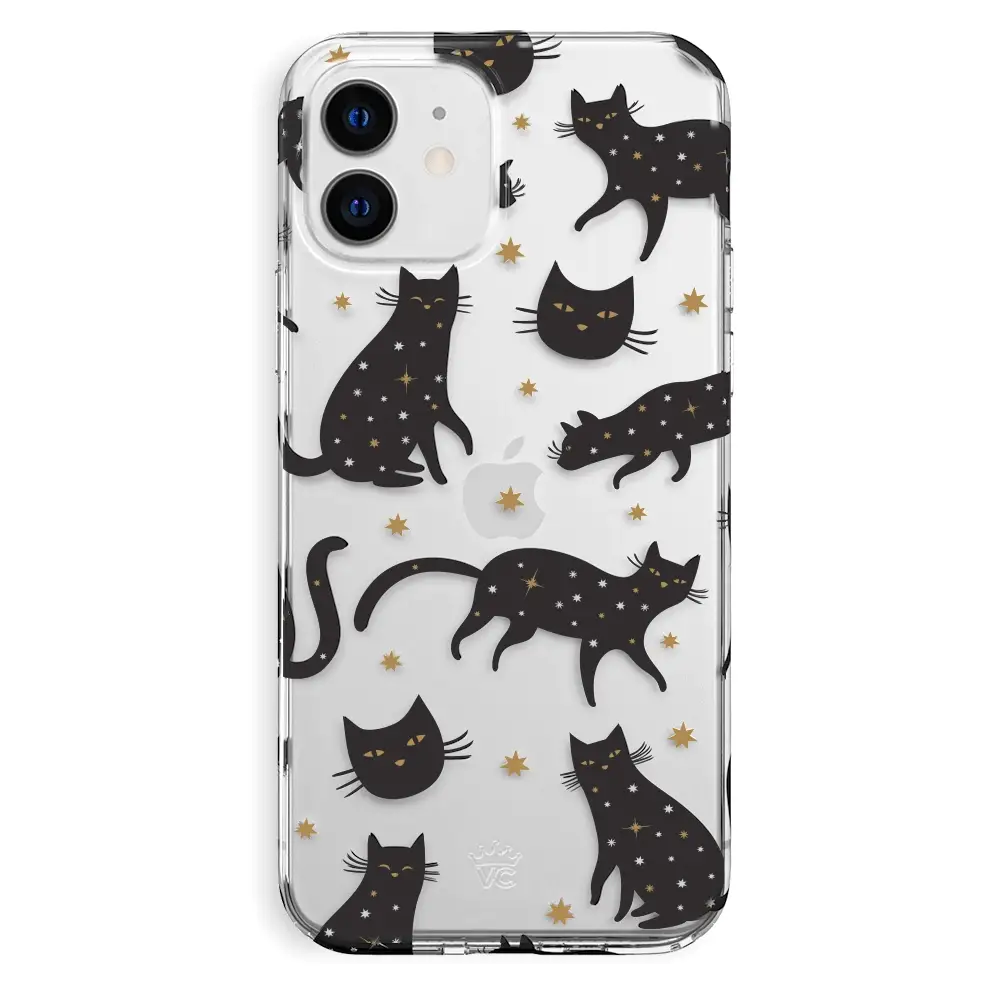 Black Cat Clear iPhone Case - Image 51