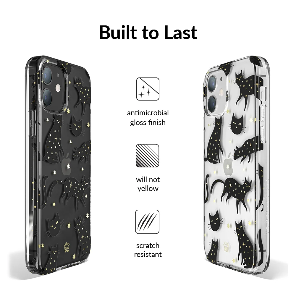 Black Cat Clear iPhone Case - Image 54