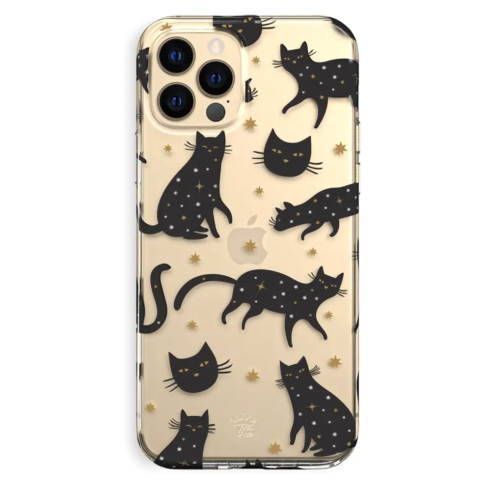 Black Cat Clear iPhone Case - Image 61