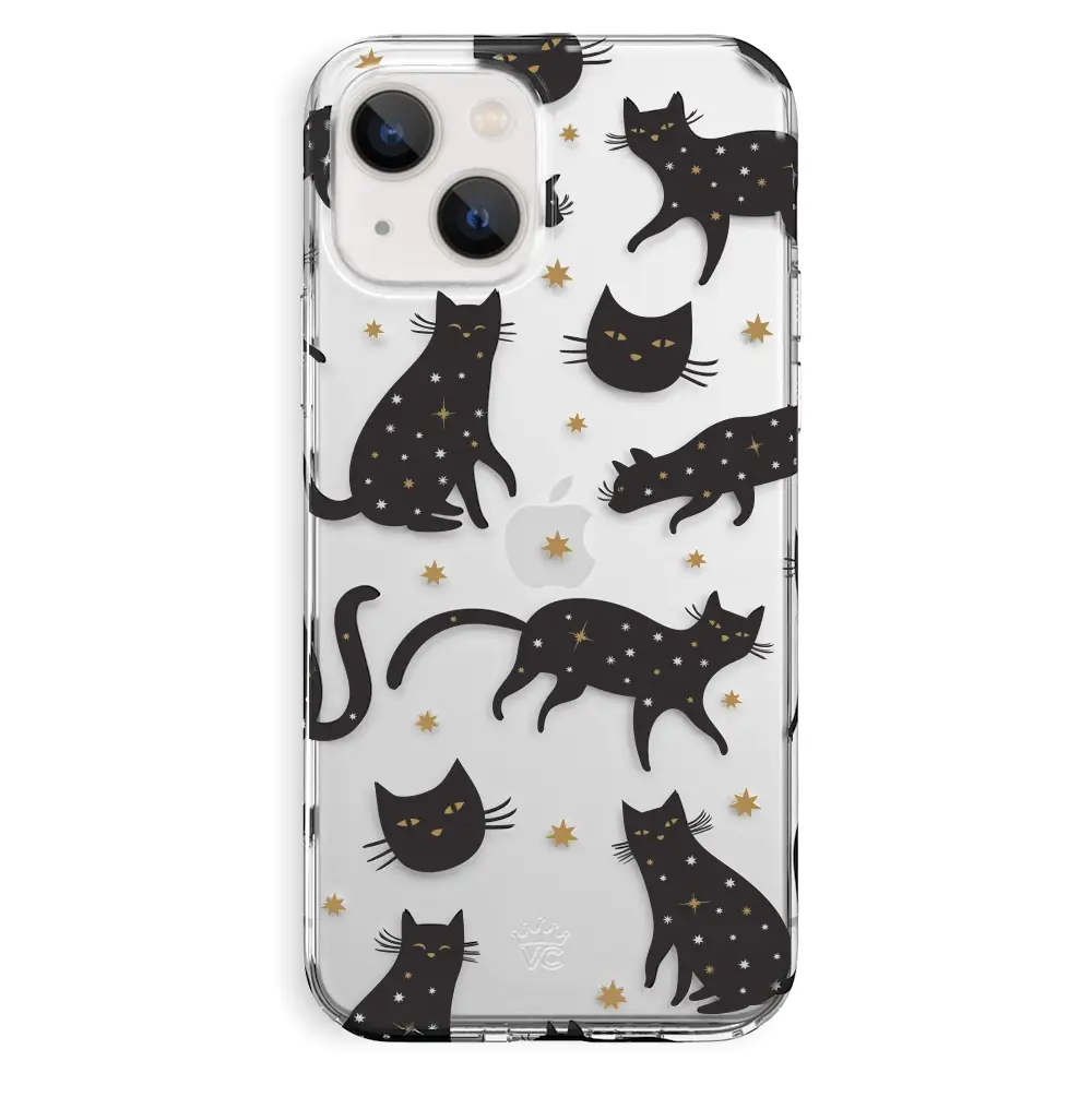 Black Cat Clear iPhone Case - Image 63
