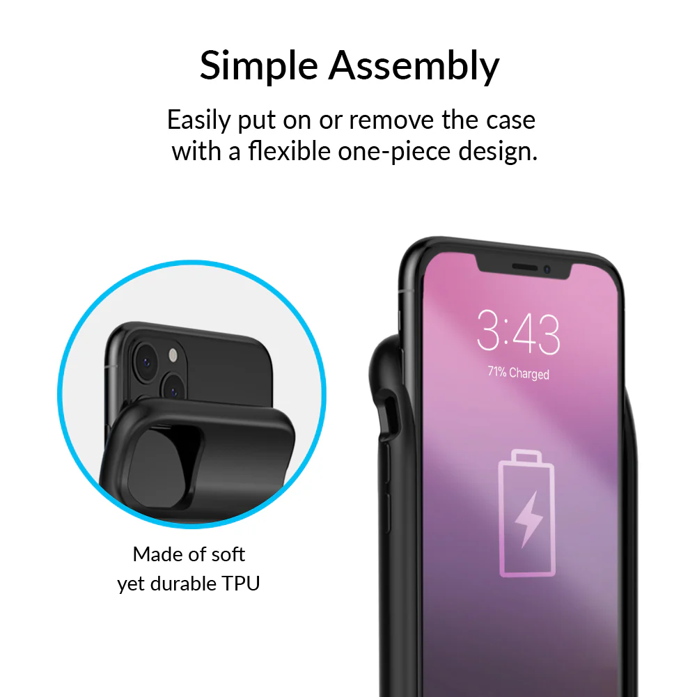Black iPhone Charging Case - Image 35