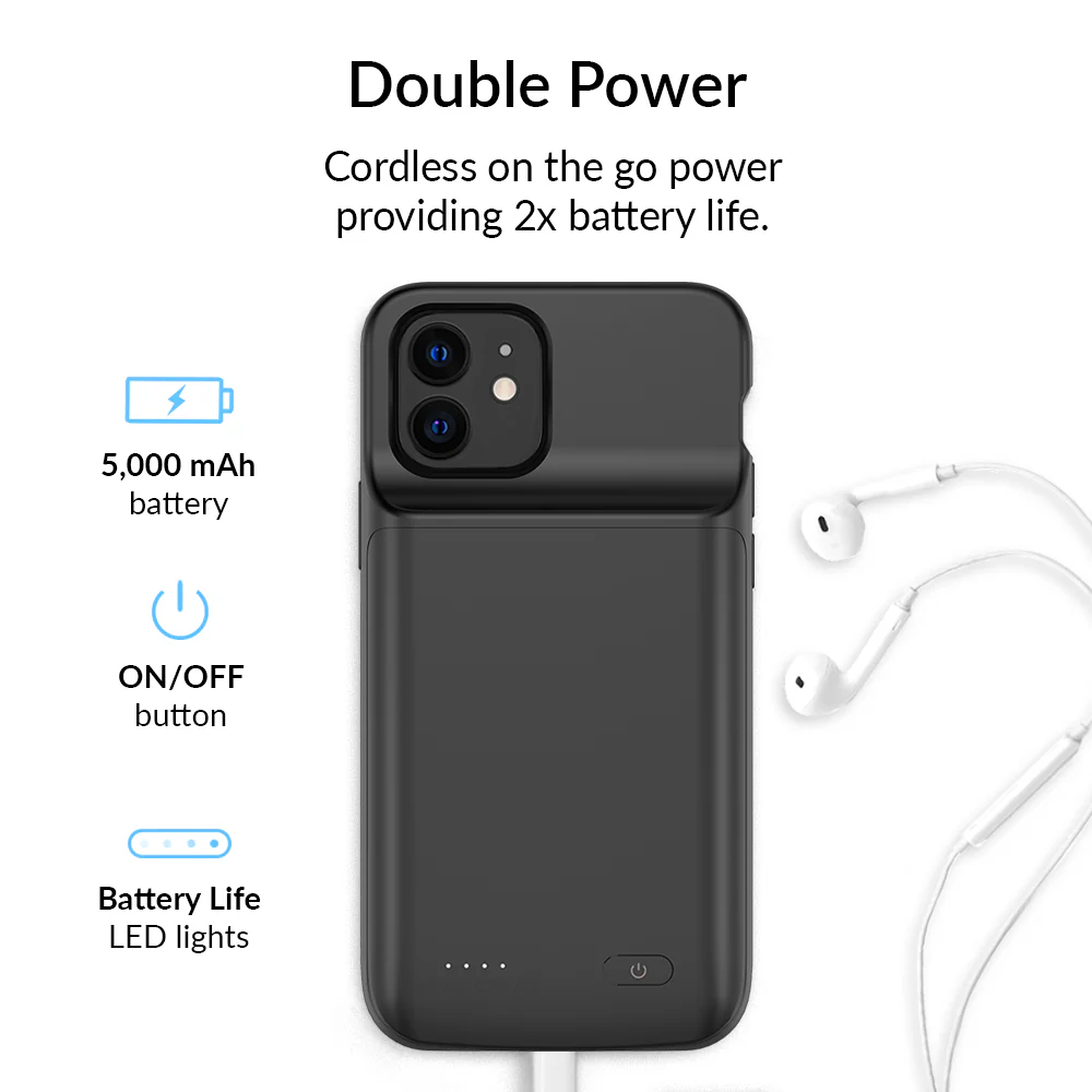 Black iPhone Charging Case - Image 38