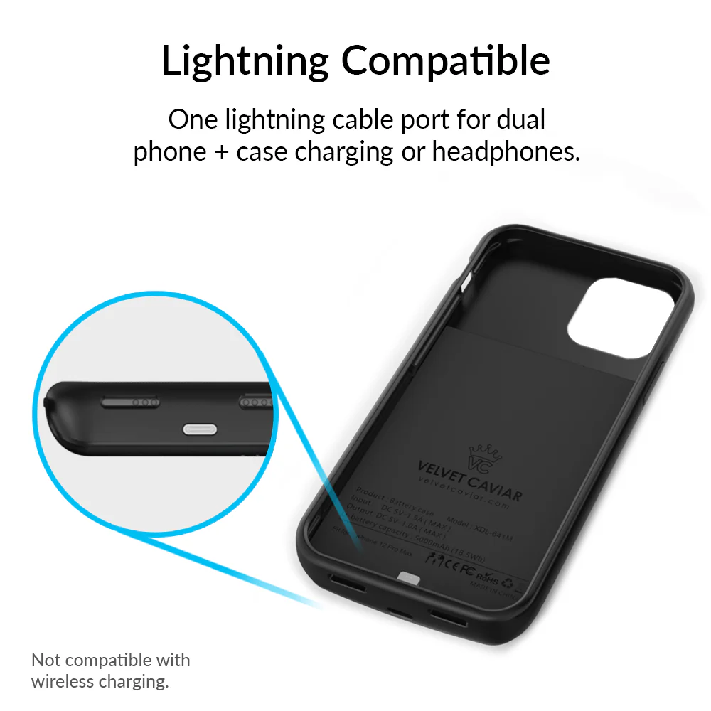 Black iPhone Charging Case - Image 66