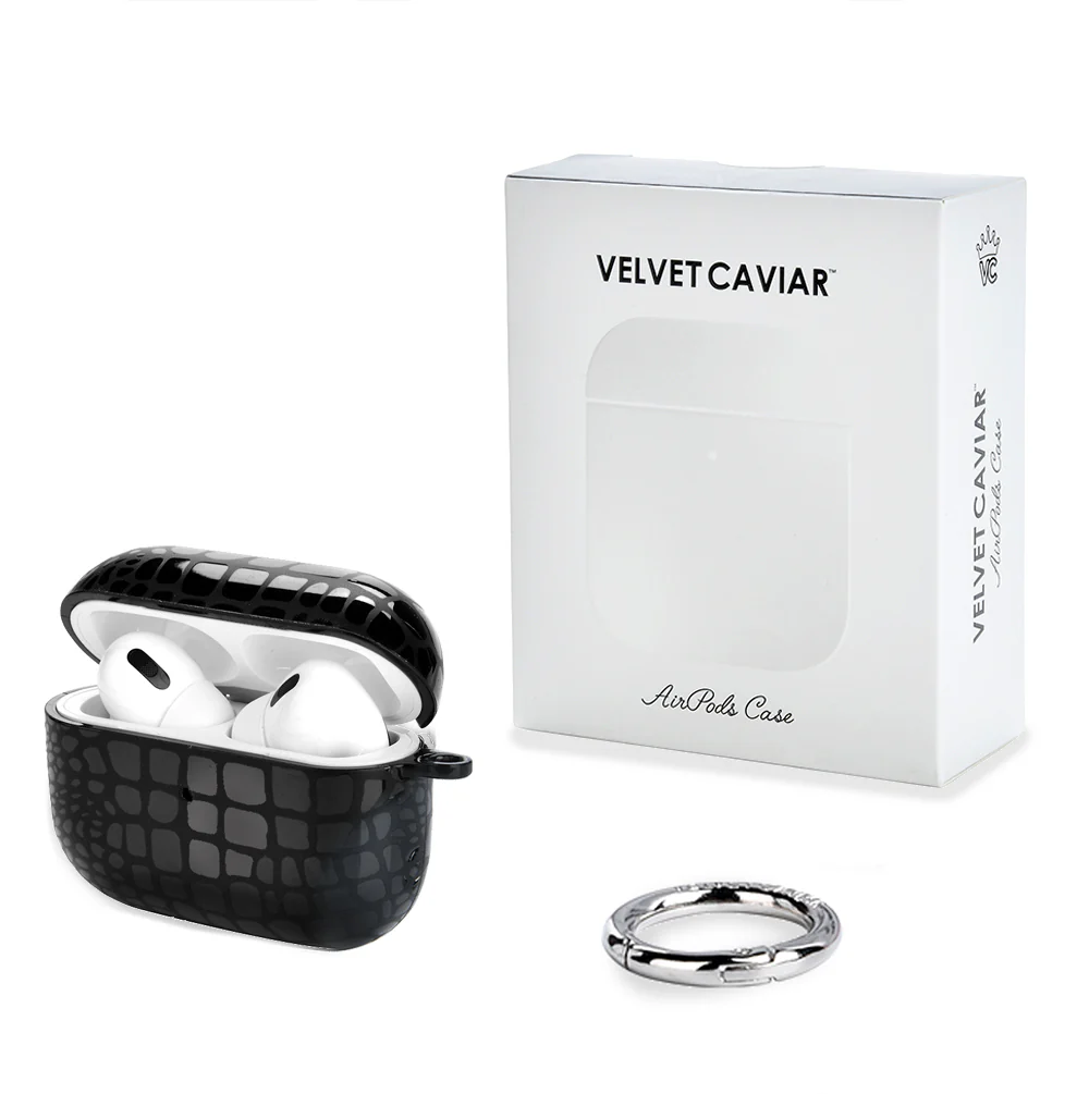 Black Croc AirPod Case - Image 10