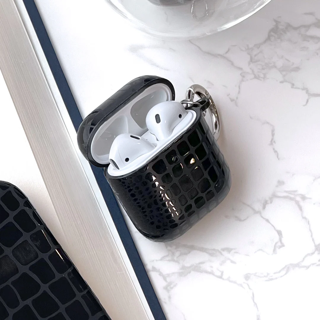 Black Croc AirPod Case - Image 12