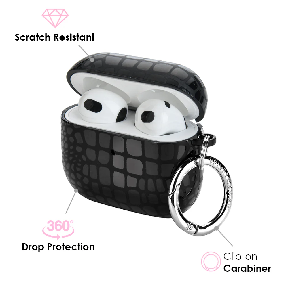 Black Croc AirPod Case - Image 13