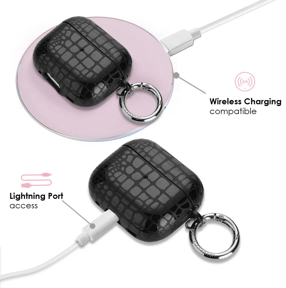Black Croc AirPod Case - Image 14