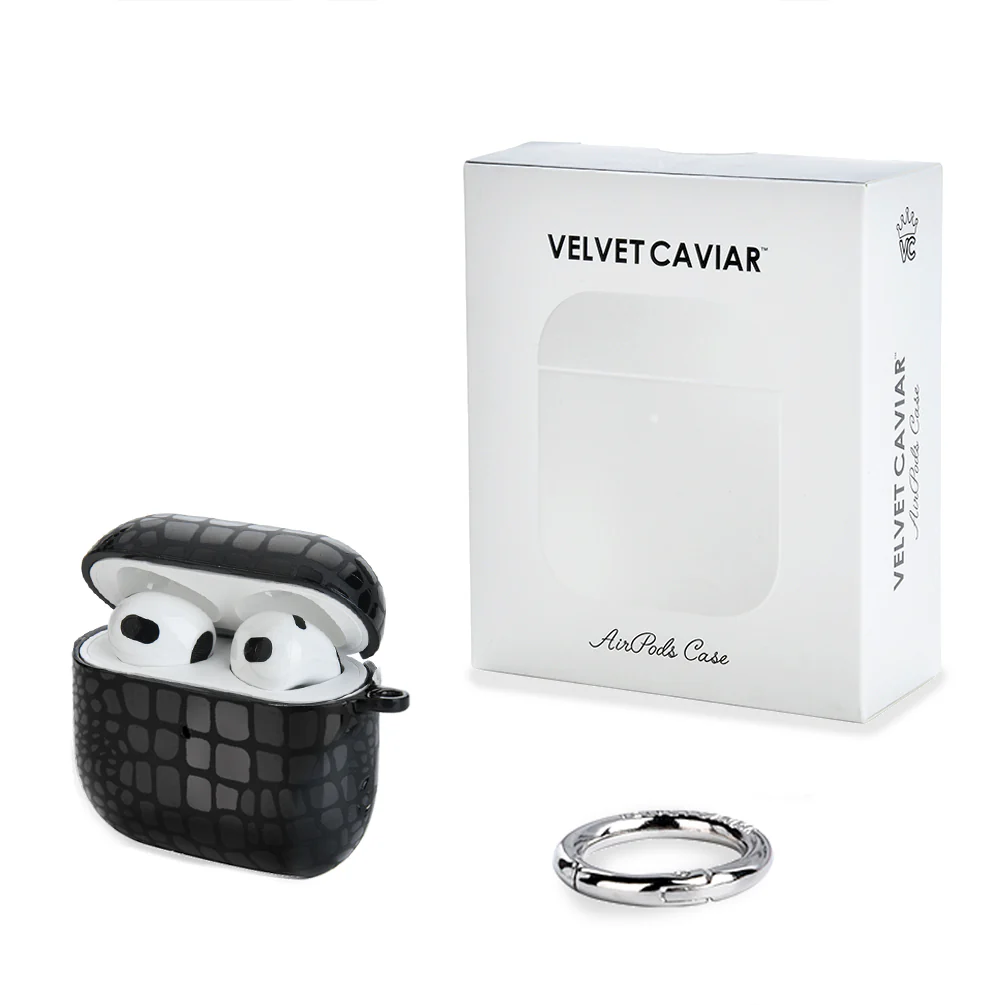 Black Croc AirPod Case - Image 15
