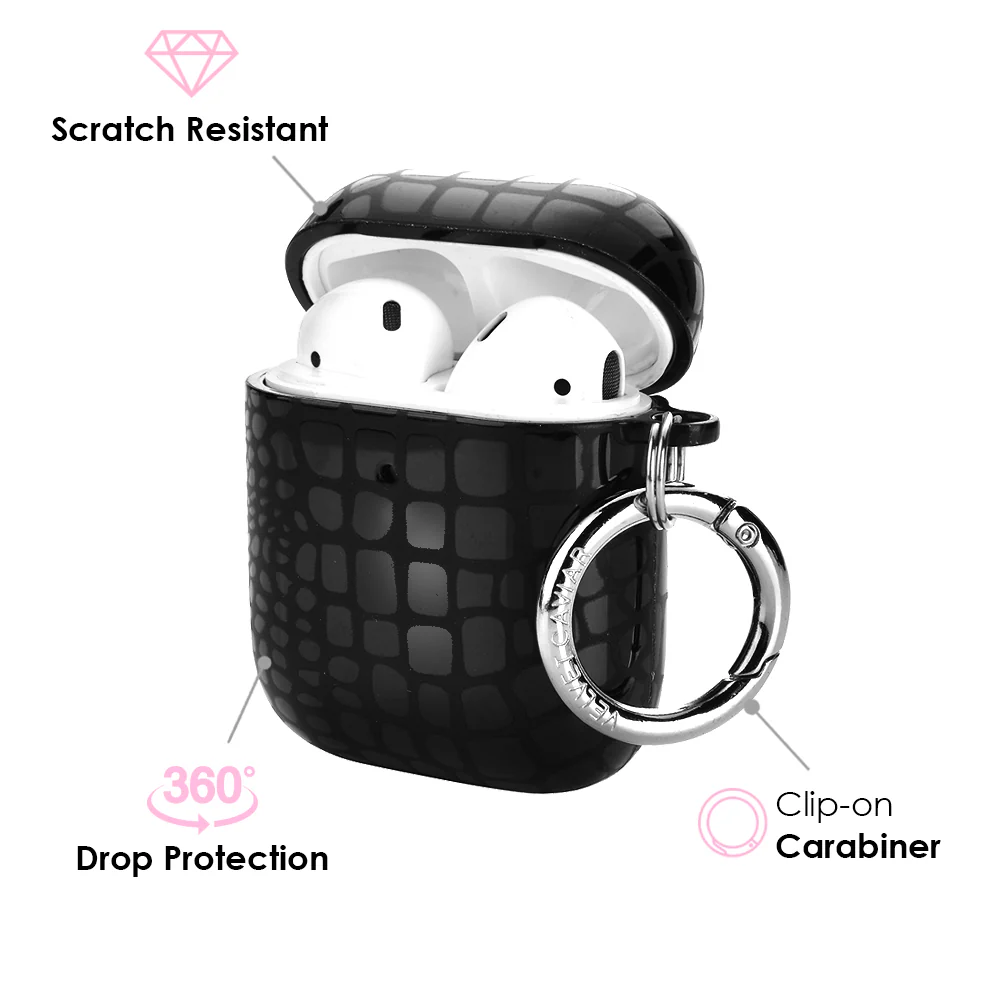 Black Croc AirPod Case - Image 3