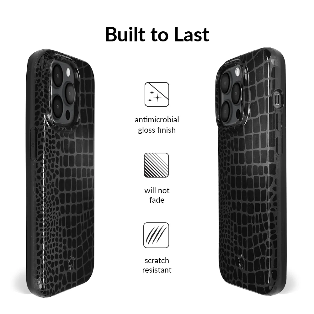 Black Croc iPhone Case - Image 11