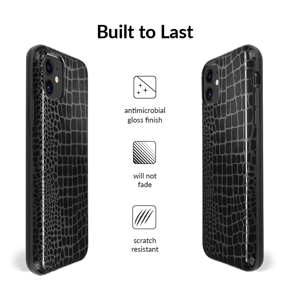 Black Croc iPhone Case - Image 77