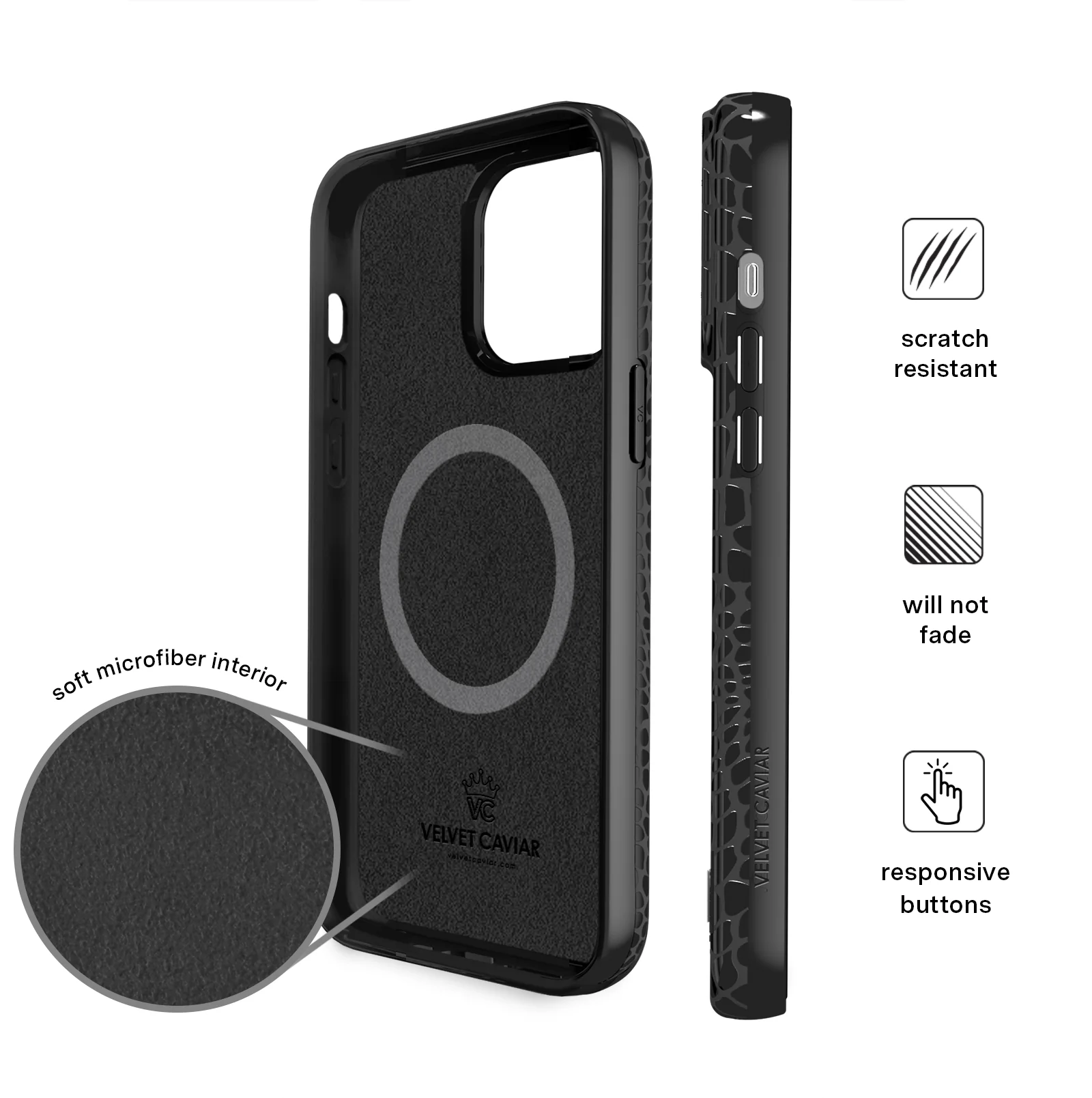 Black Croc iPhone Case - Image 96