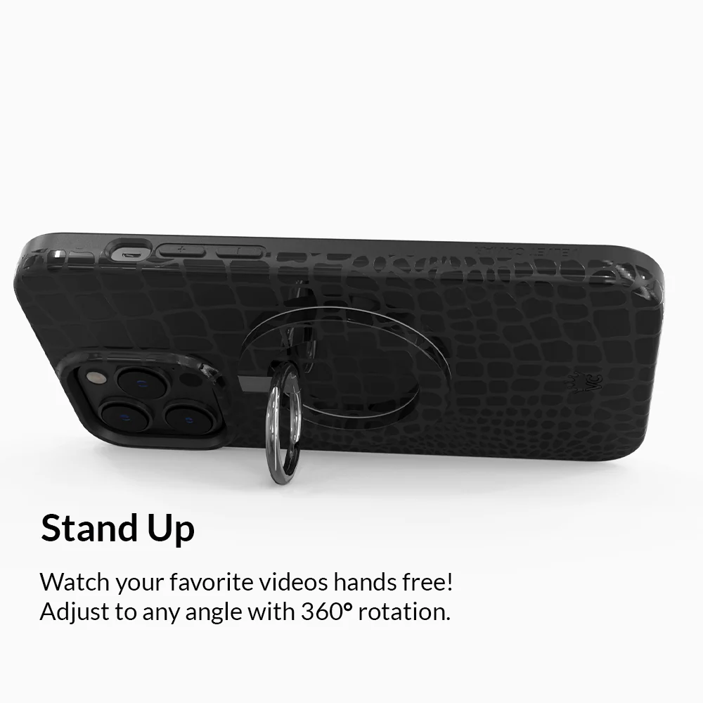 Black Croc MagSafe Grip Ring - Image 4