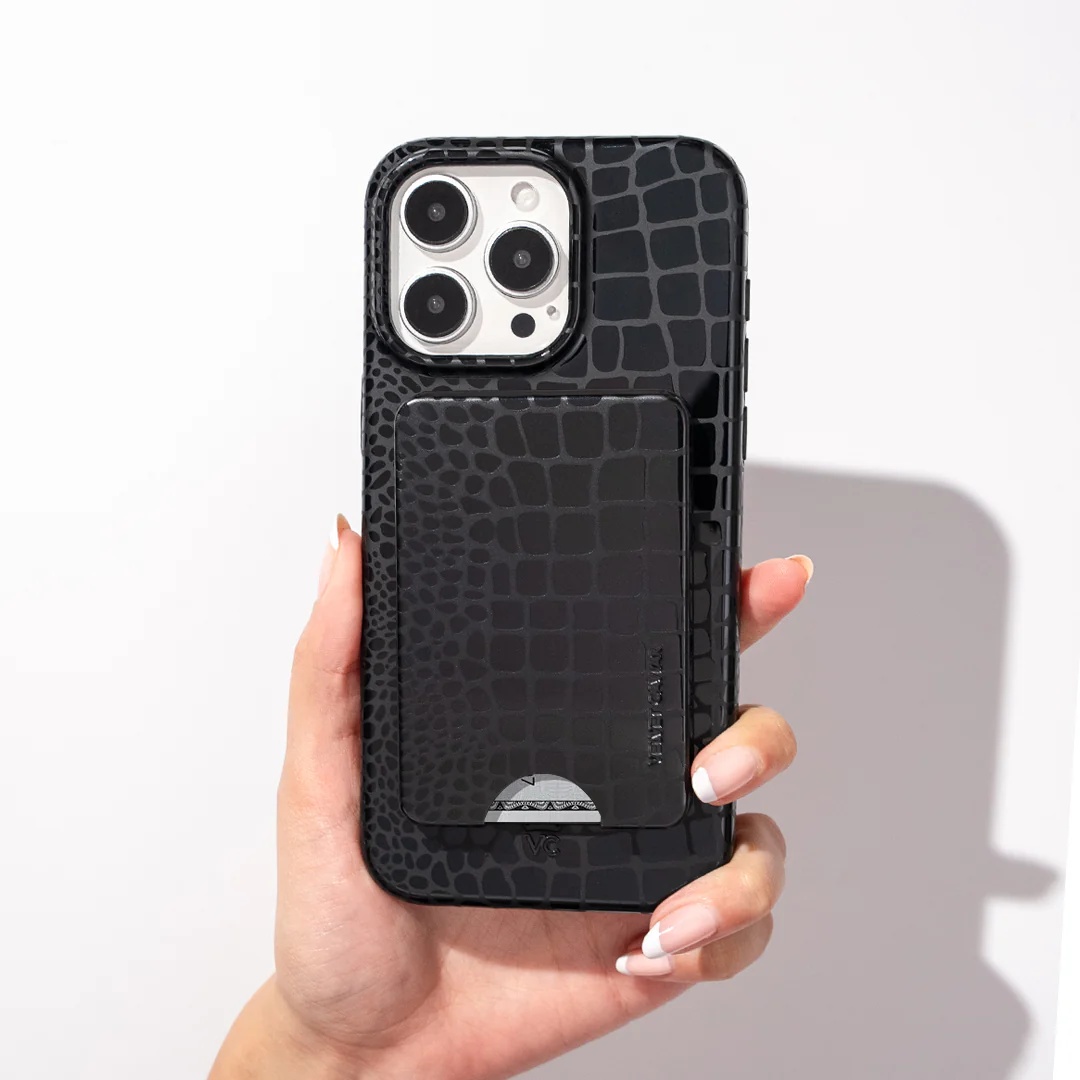 Black Croc MagSafe Wallet - Image 2
