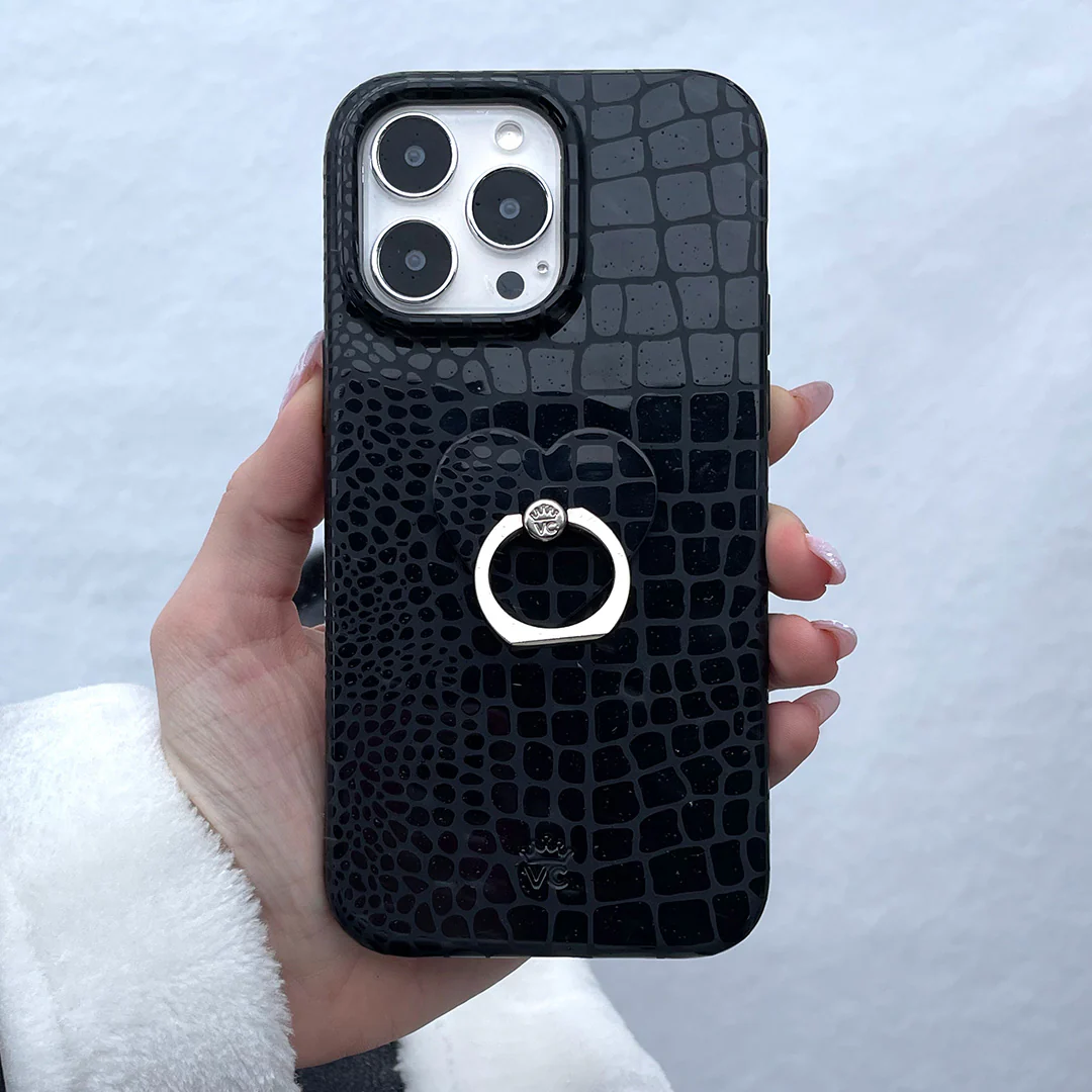 Black Croc Phone Ring - Image 2