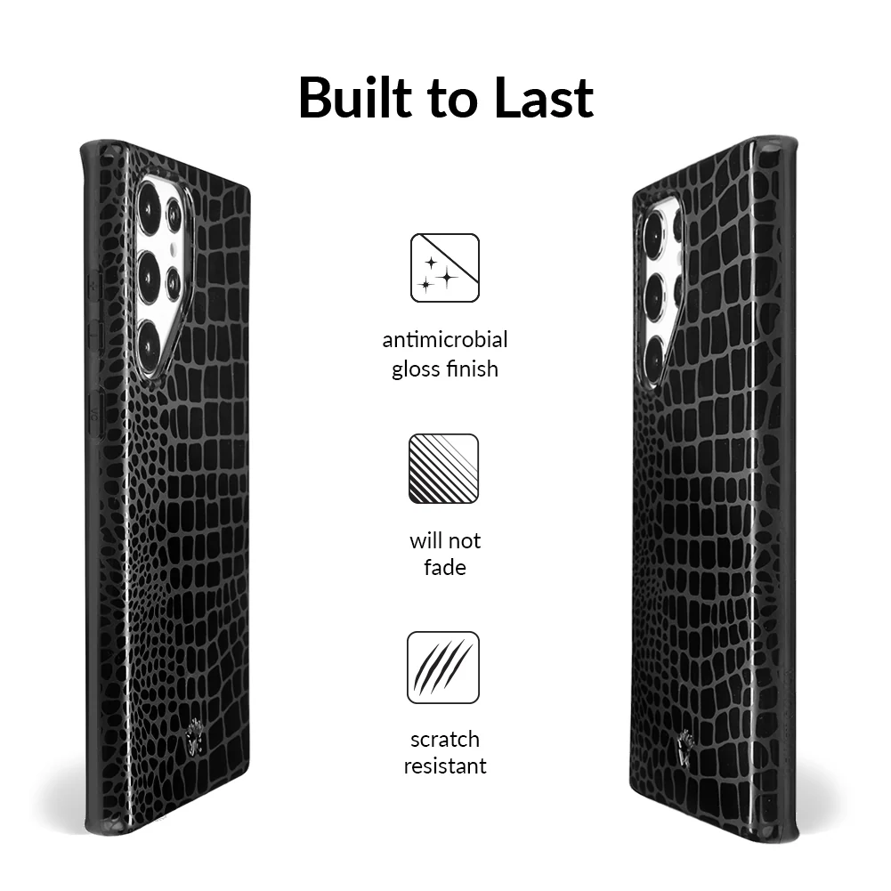 Black Croc Samsung Case - Image 34