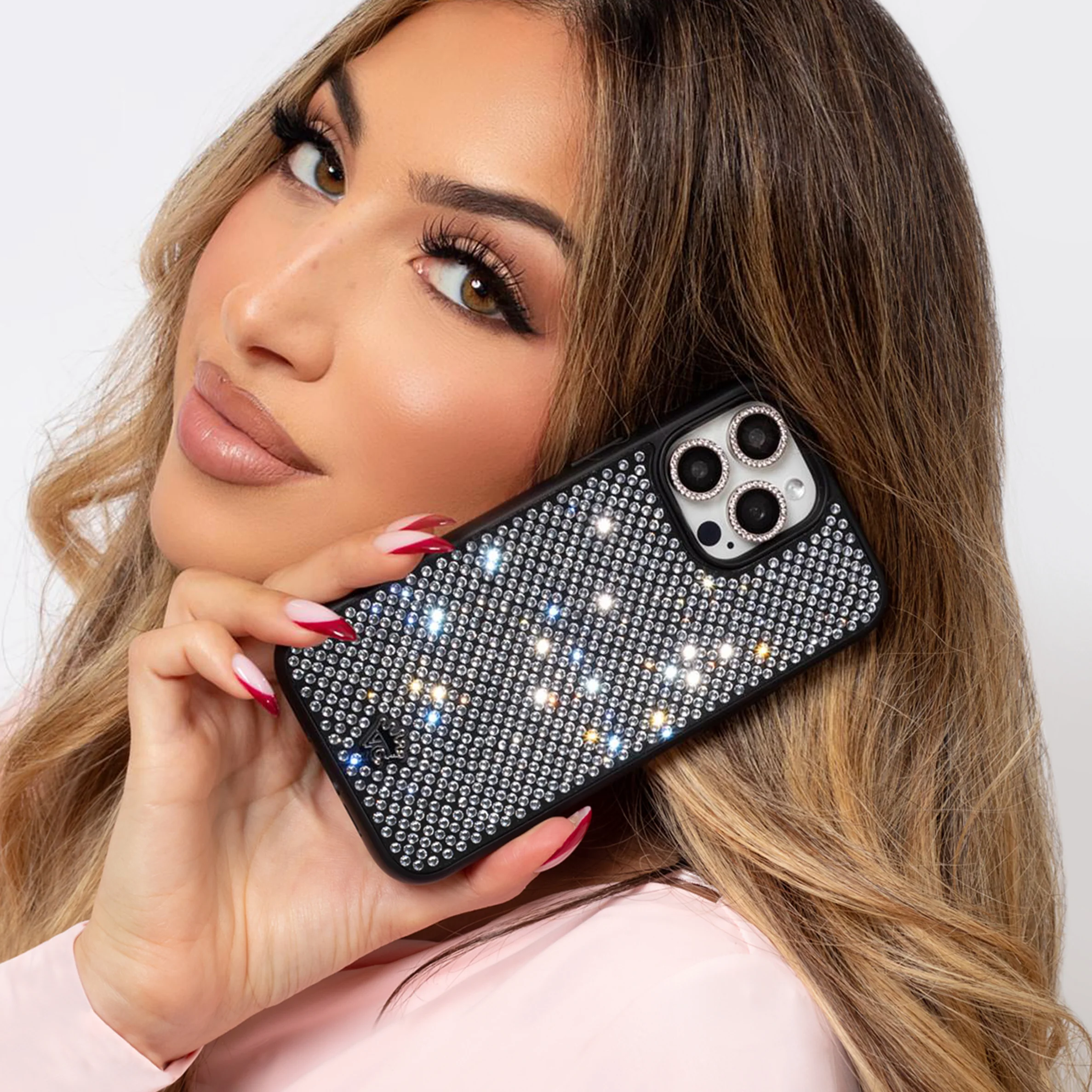 Black Caviar Crystals iPhone Case - Image 2