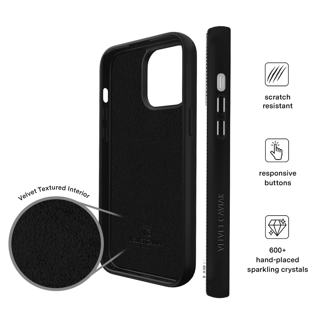 Black Caviar Crystals iPhone Case - Image 45
