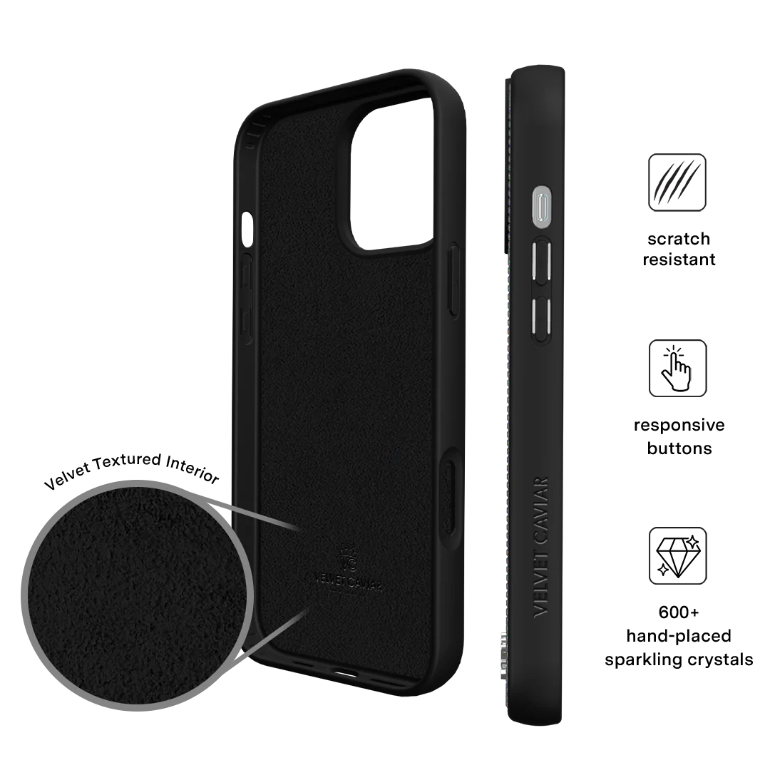 Black Caviar Crystals iPhone Case - Image 5