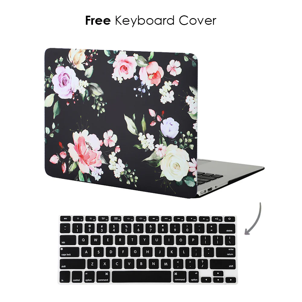 Black Floral MacBook Case - Image 5