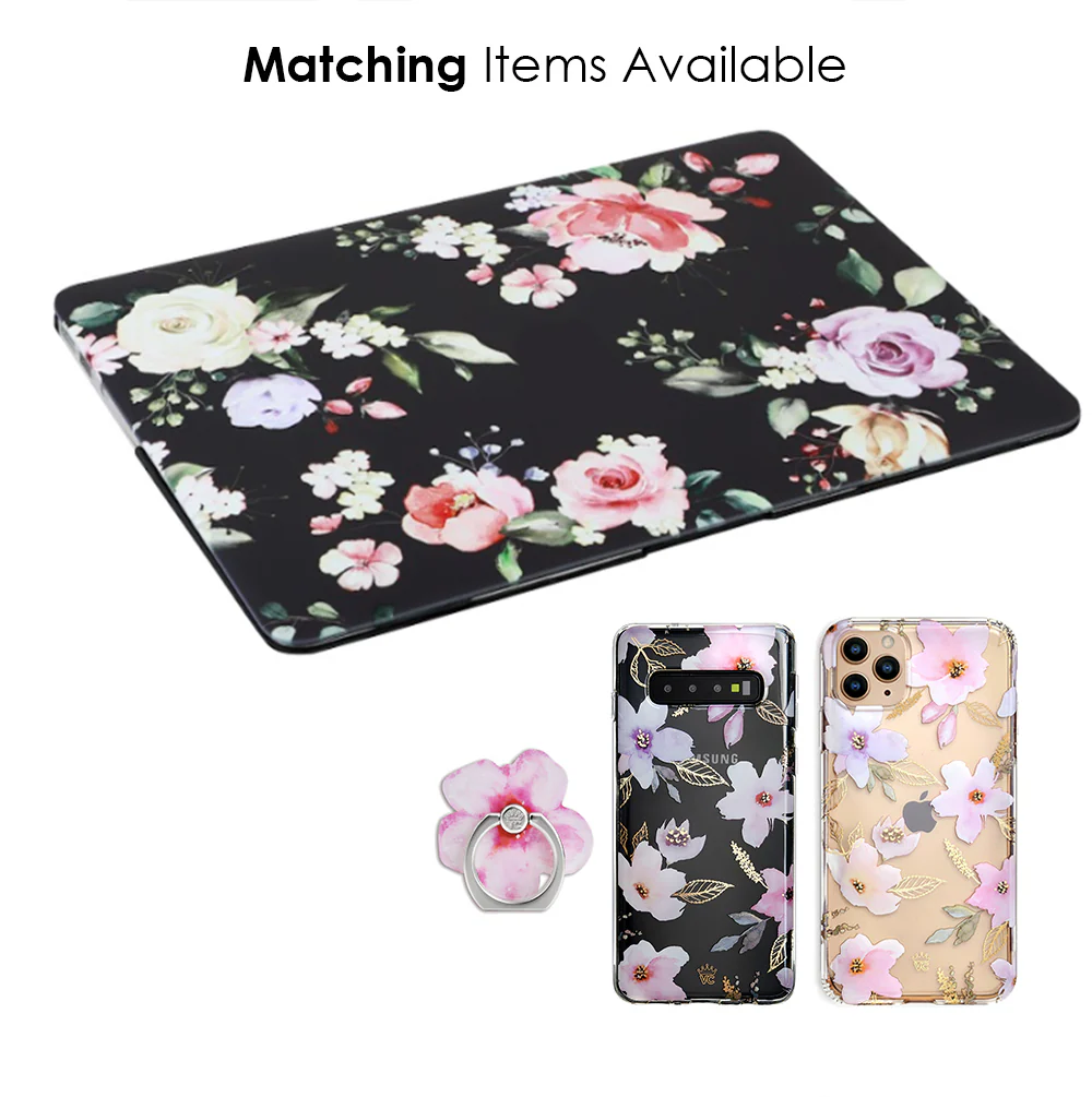 Black Floral MacBook Case - Image 6