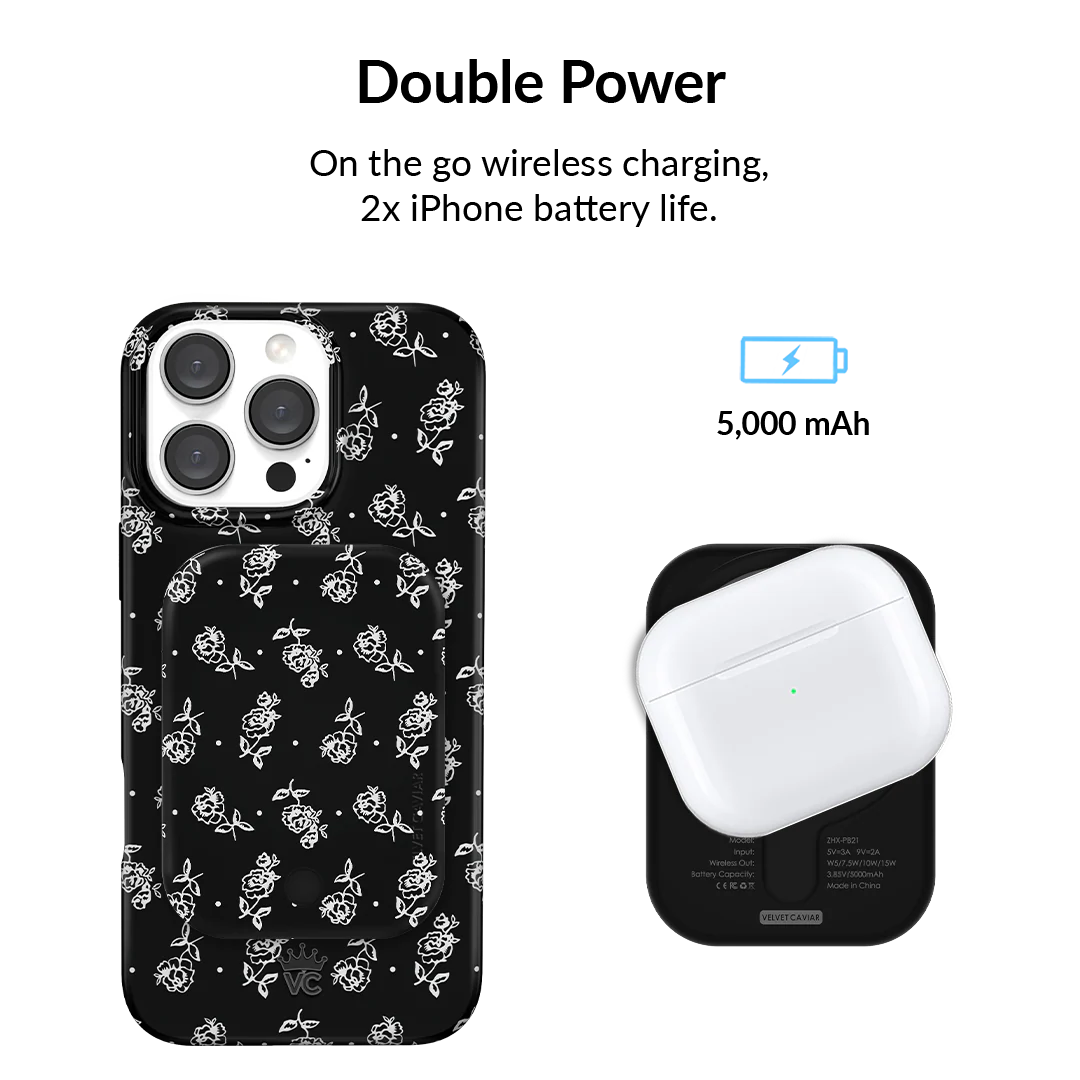 Vintage Roses MagSafe Battery Power Pack - Image 3