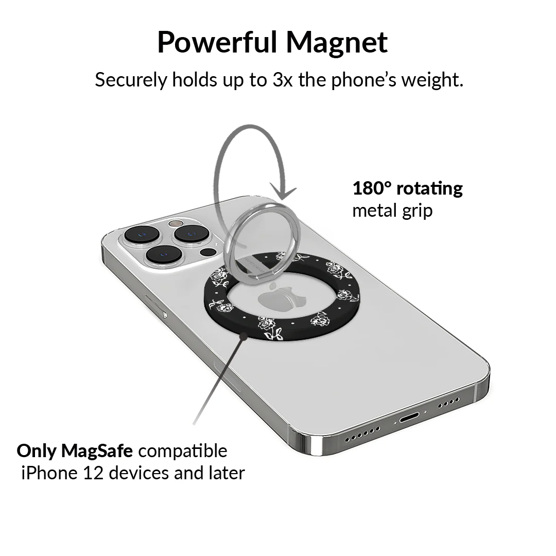 Vintage Roses MagSafe Grip Ring - Image 3
