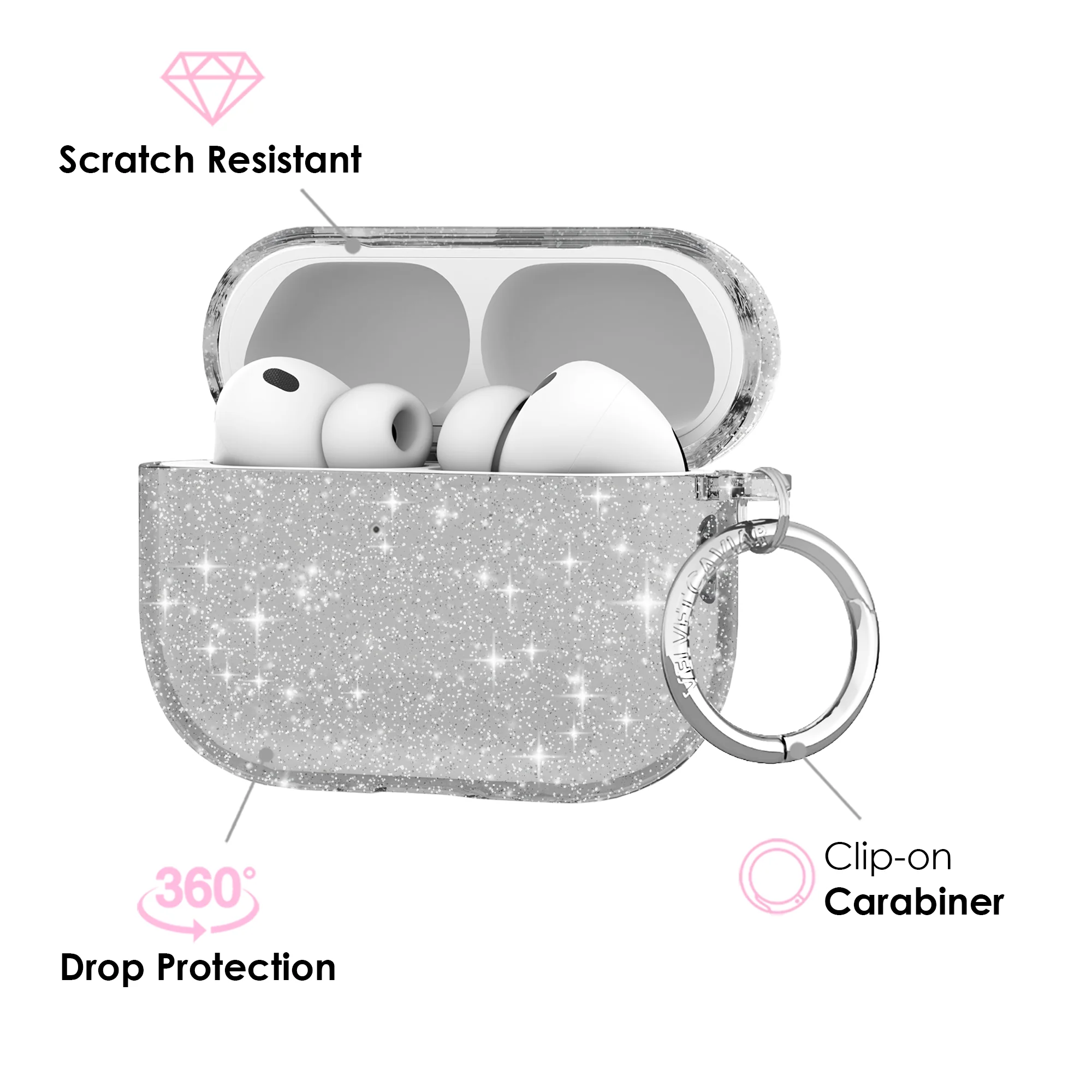 Grey Stardust AirPod Case - Image 18