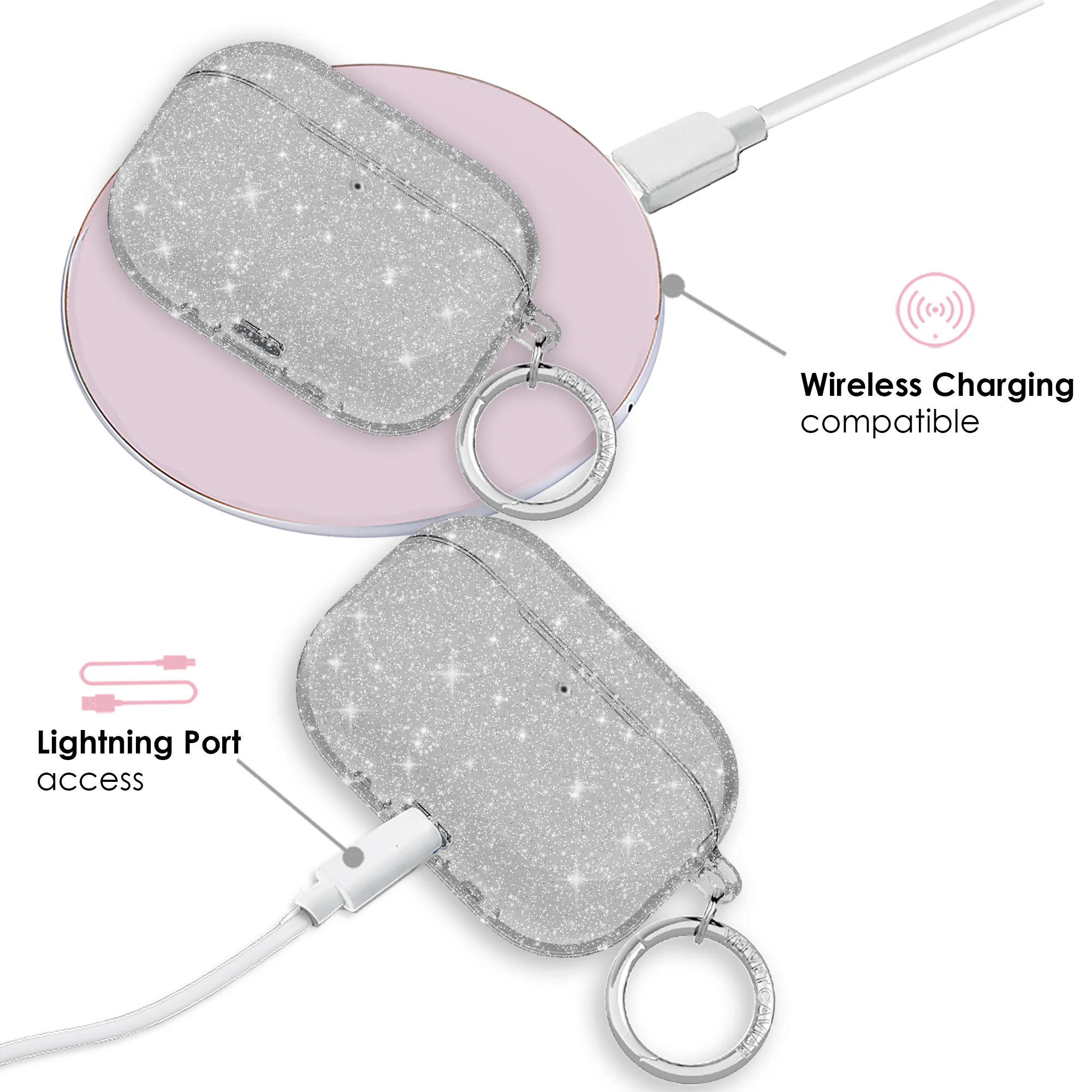 Grey Stardust AirPod Case - Image 19