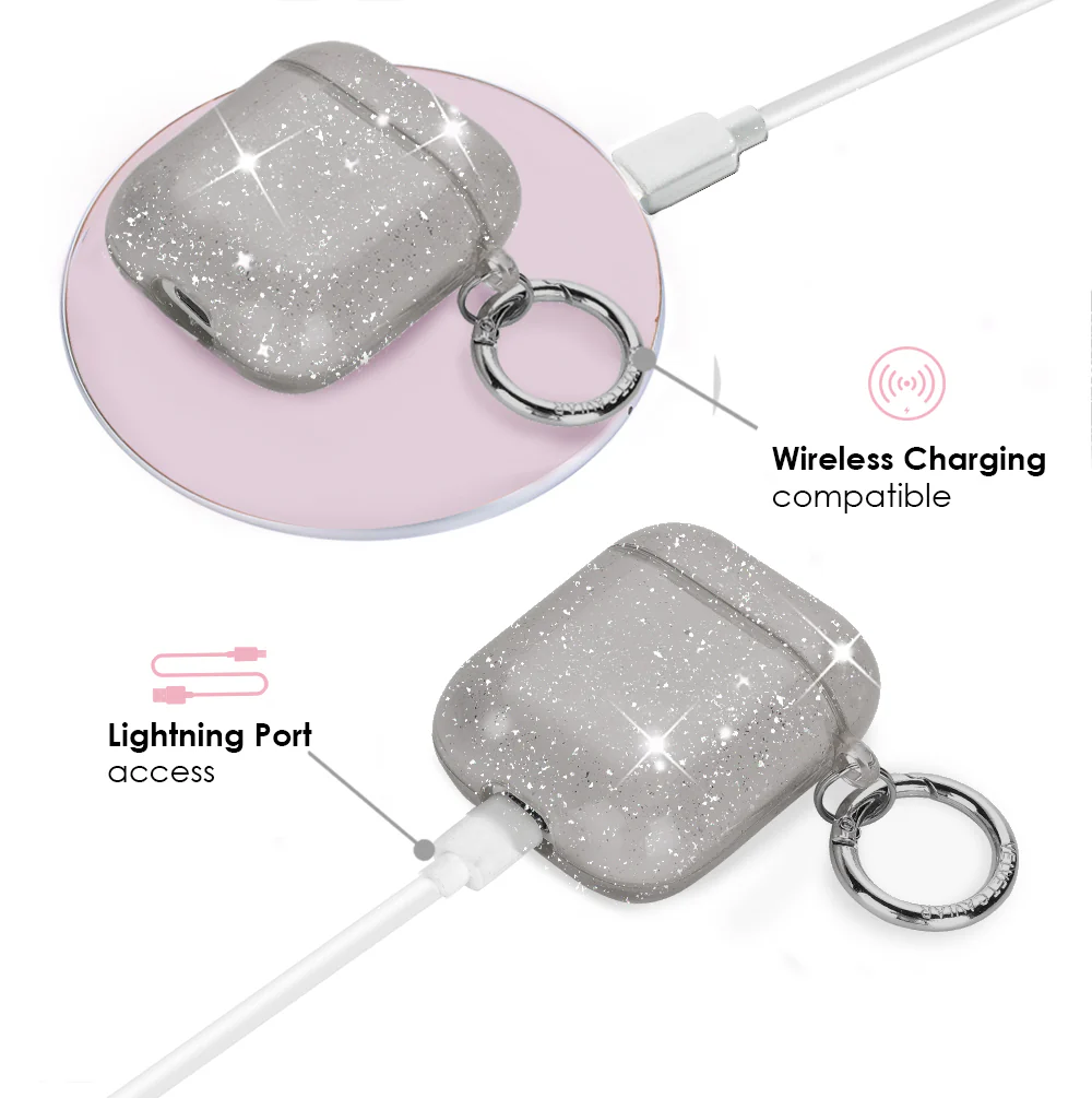 Grey Stardust AirPod Case - Image 4