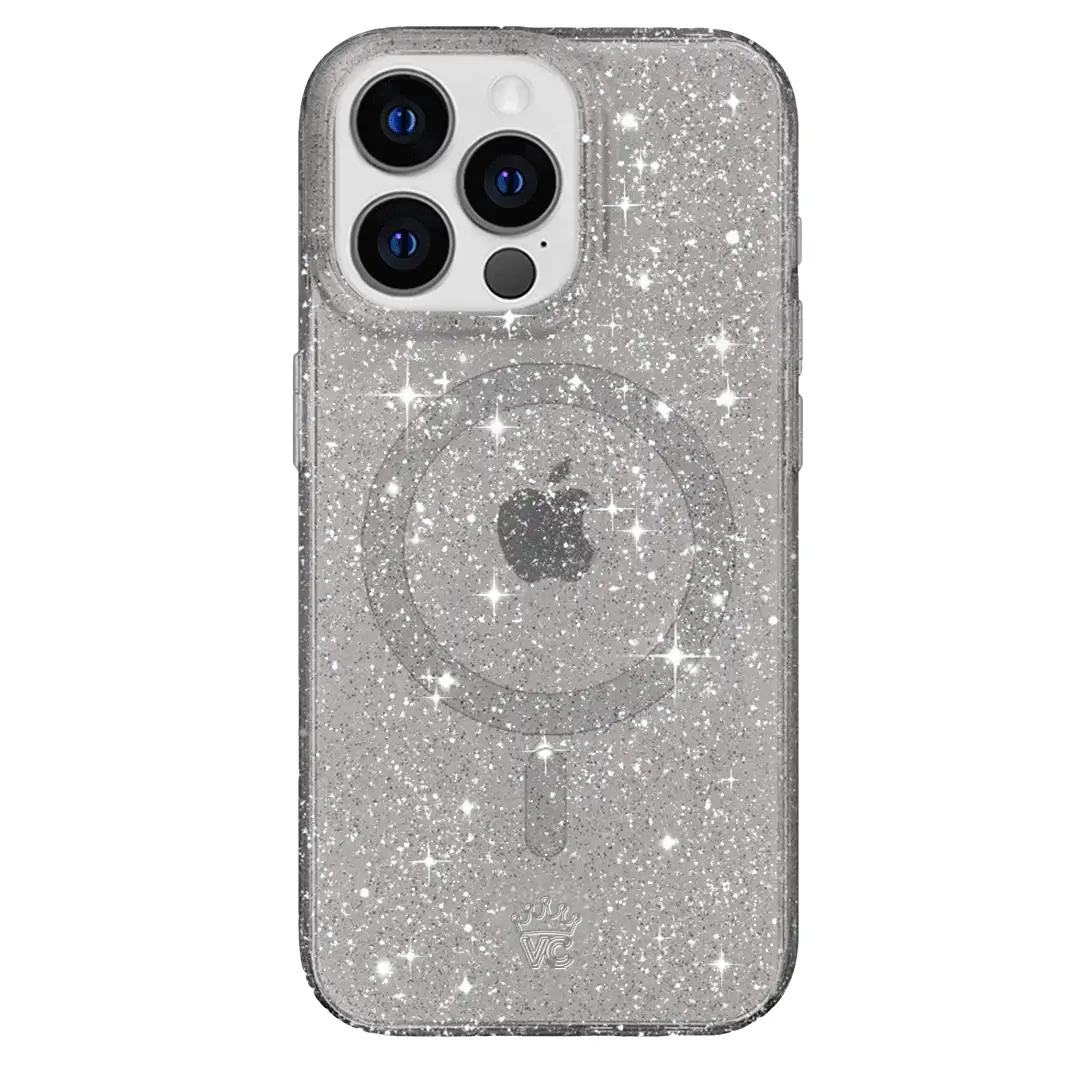 Grey Stardust Glitter iPhone Case - Image 102