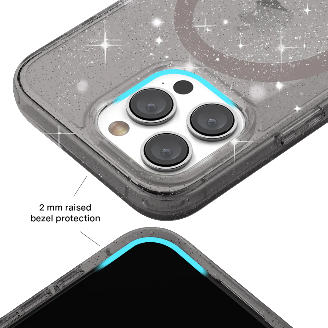 Grey Stardust Glitter iPhone Case - Image 103