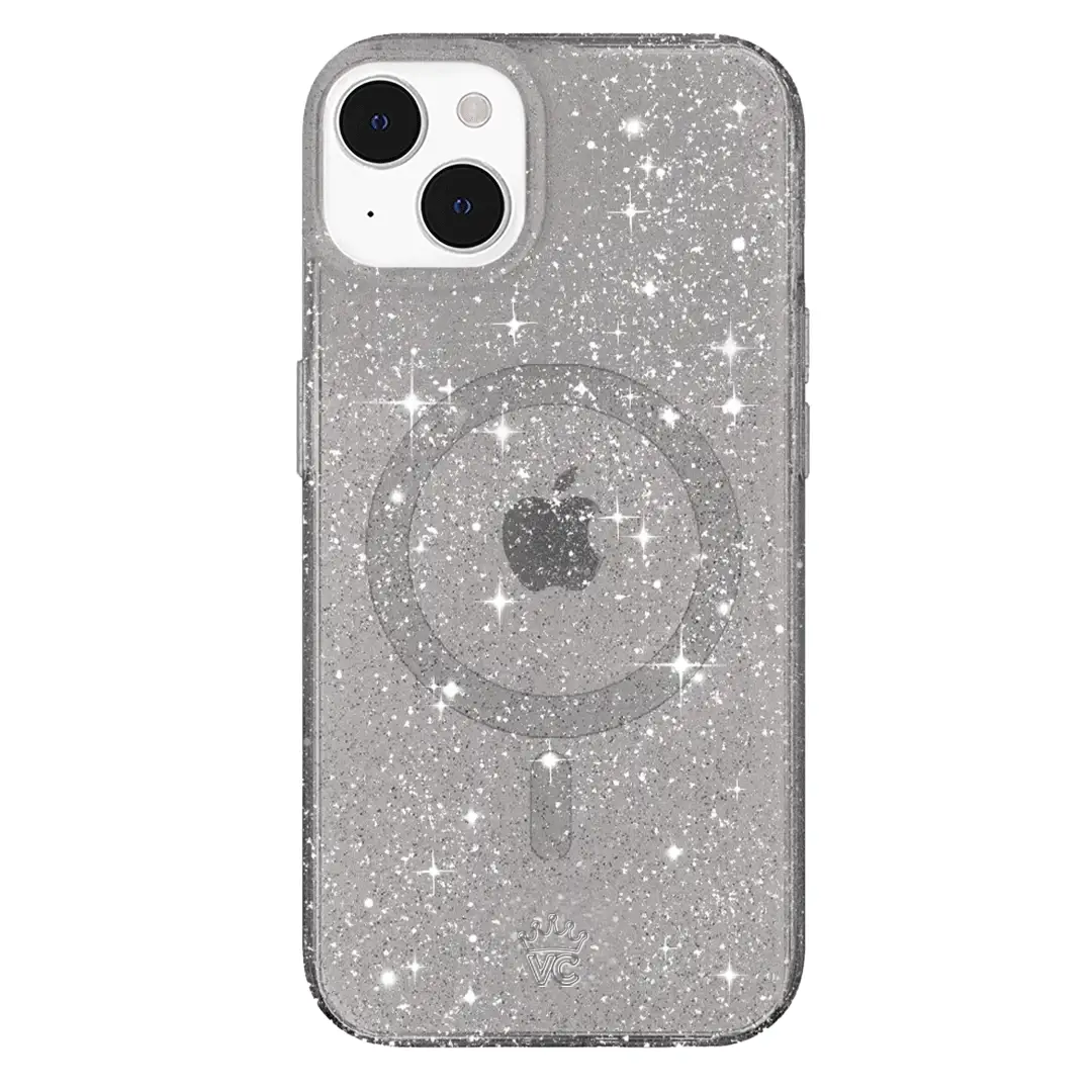 Grey Stardust Glitter iPhone Case - Image 107