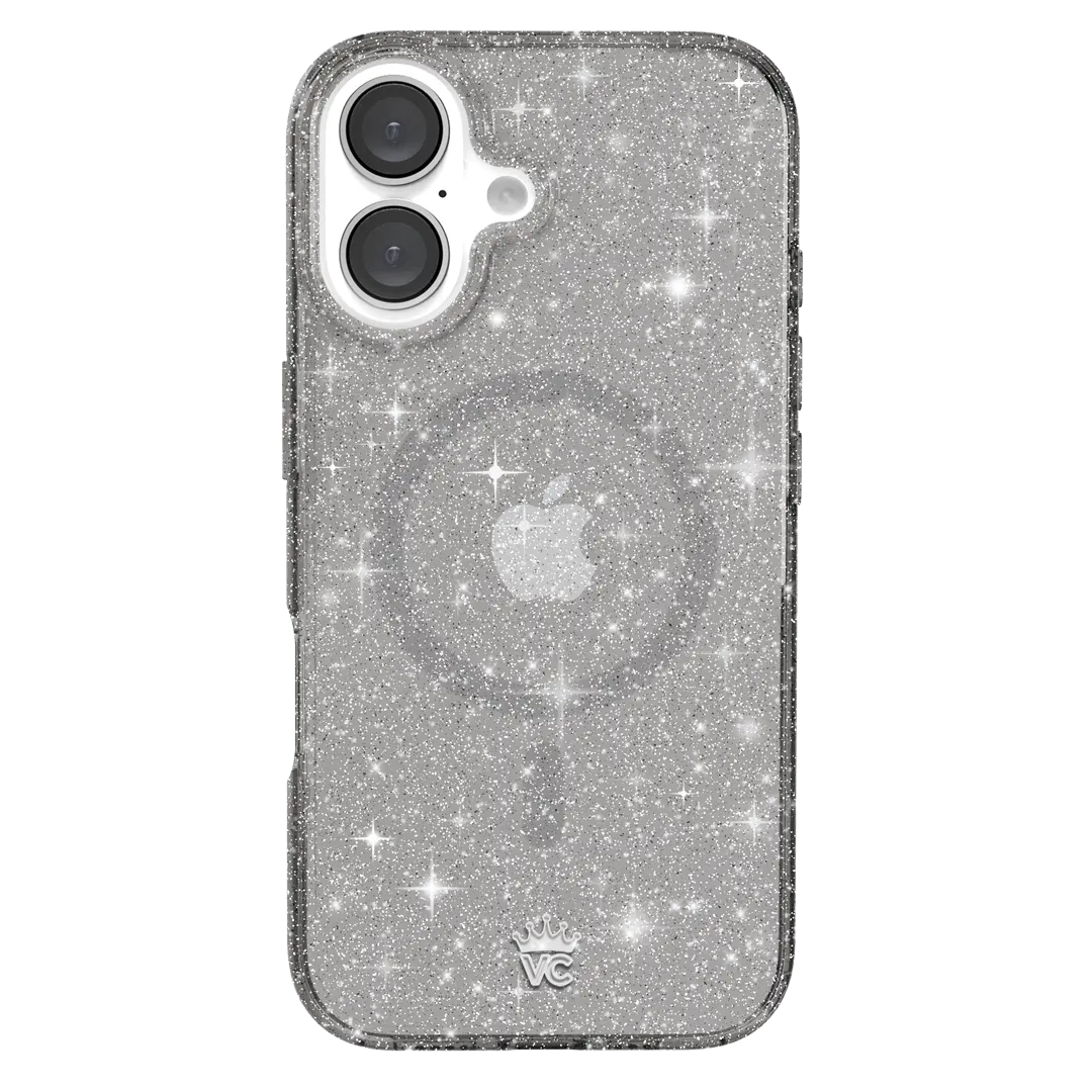 Grey Stardust Glitter iPhone Case - Image 122