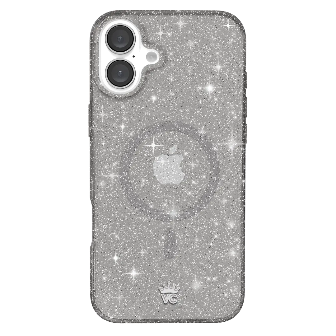 Grey Stardust Glitter iPhone Case - Image 127