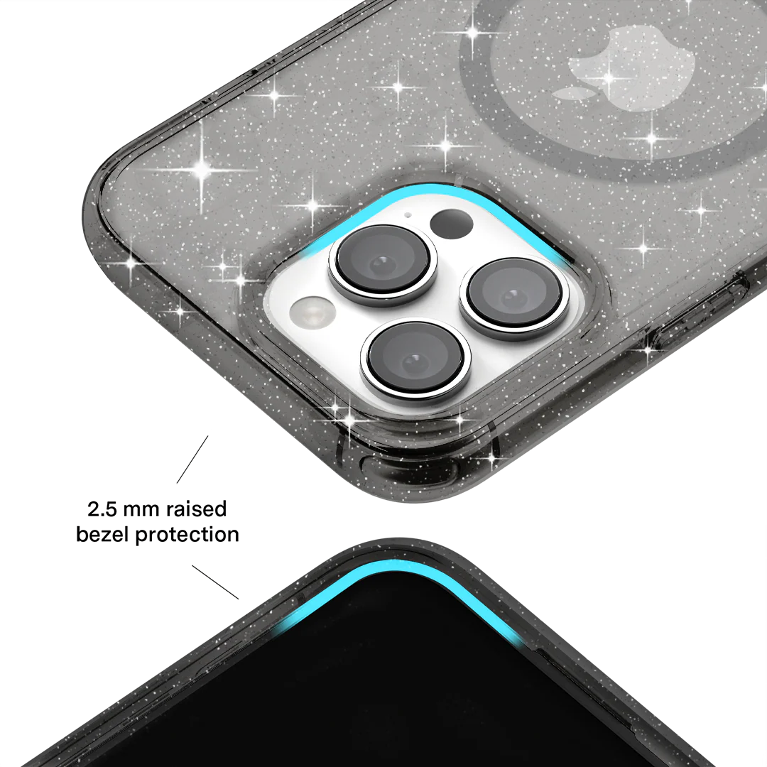 Grey Stardust Glitter iPhone Case - Image 133