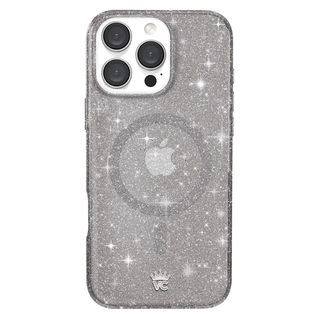 Grey Stardust Glitter iPhone Case - Image 137