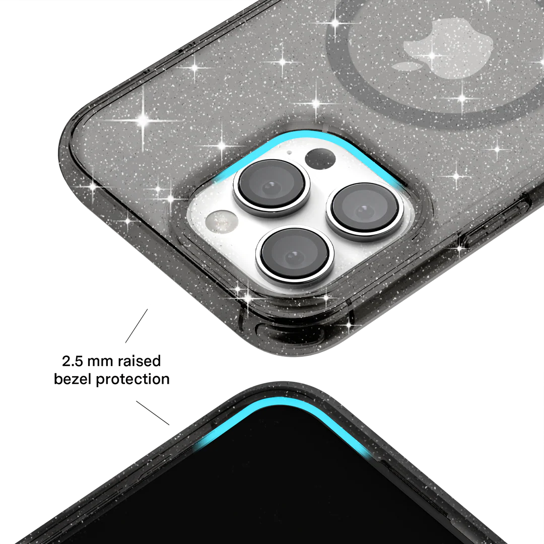 Grey Stardust Glitter iPhone Case - Image 138